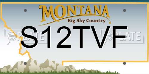S12TVF Montana License Plate