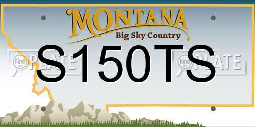 S150TS Montana License Plate