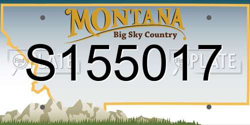 S155017 Montana License Plate