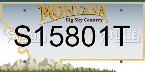 S15801T Montana License Plate