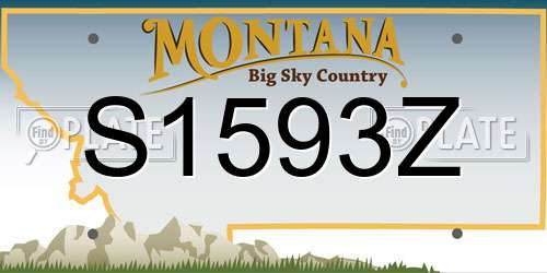 S1593Z Montana License Plate