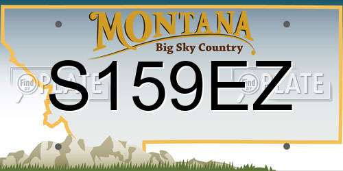 S159EZ Montana License Plate