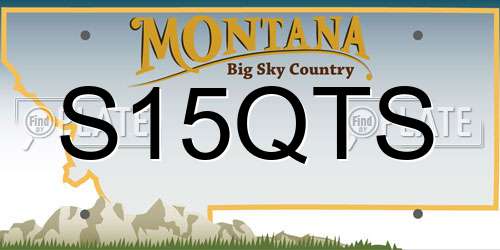 S15QTS Montana License Plate