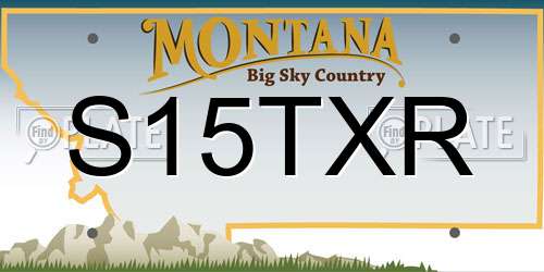 S15TXR Montana License Plate