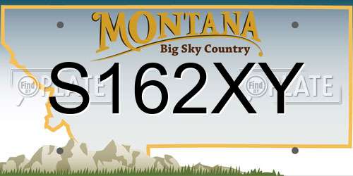 S162XY Montana License Plate