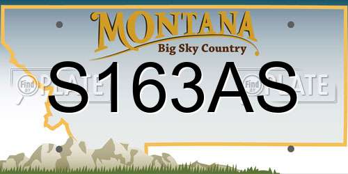 S163AS Montana License Plate