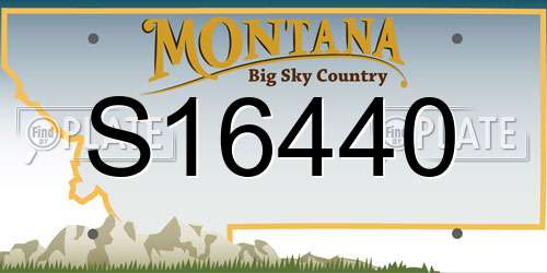 S16440 Montana License Plate