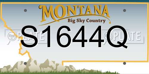 S1644Q Montana License Plate