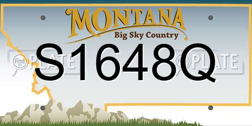 S1648Q Montana License Plate