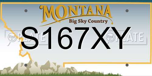 S167XY Montana License Plate
