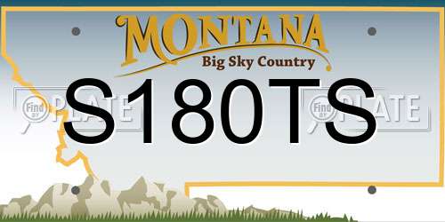 S180TS Montana License Plate