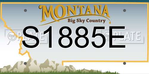 S1885E Montana License Plate