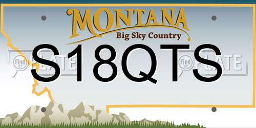 S18QTS Montana License Plate