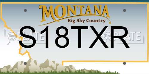 S18TXR Montana License Plate