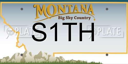 S1TH Montana License Plate