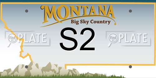S2 Montana License Plate