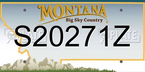 S20271Z Montana License Plate