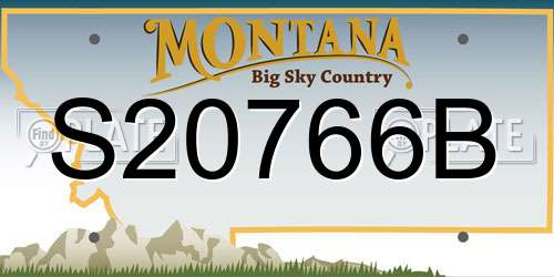 S20766B Montana License Plate
