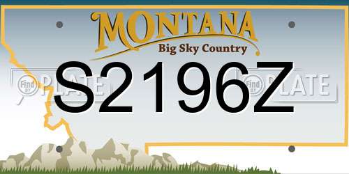 S2196Z Montana License Plate