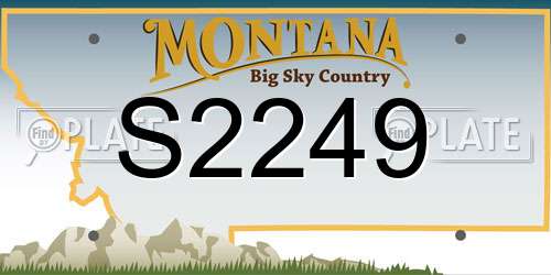 S2249 Montana License Plate