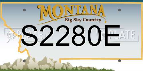 S2280E Montana License Plate