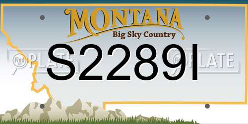 S2289I Montana License Plate