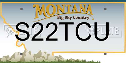 S22TCU Montana License Plate