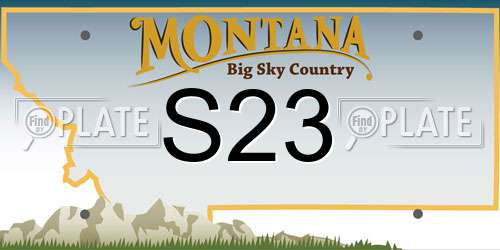 S23 Montana License Plate