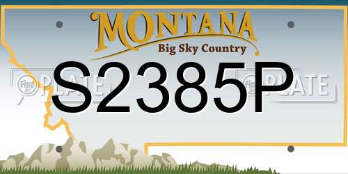 S2385P Montana License Plate