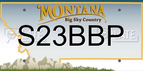 S23BBP Montana License Plate
