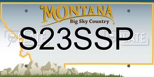 S23SSP Montana License Plate