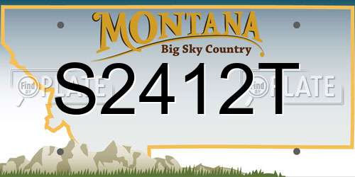 S2412T Montana License Plate