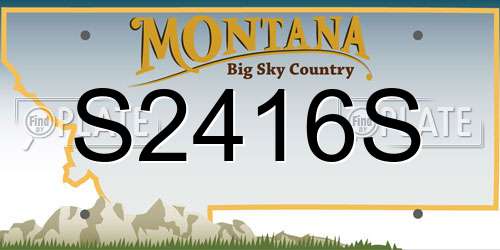 S2416S Montana License Plate