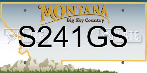 S241GS Montana License Plate