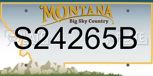 S24265B Montana License Plate