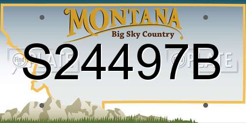 S24497B Montana License Plate