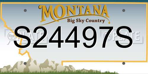 S24497S Montana License Plate