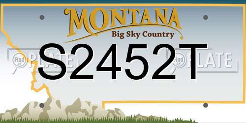 S2452T Montana License Plate