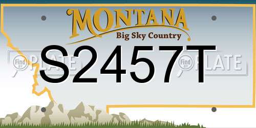 S2457T Montana License Plate