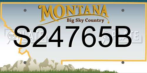 S24765B Montana License Plate