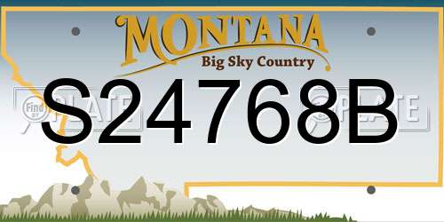 S24768B Montana License Plate
