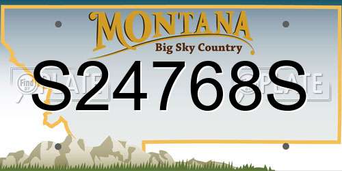 S24768S Montana License Plate