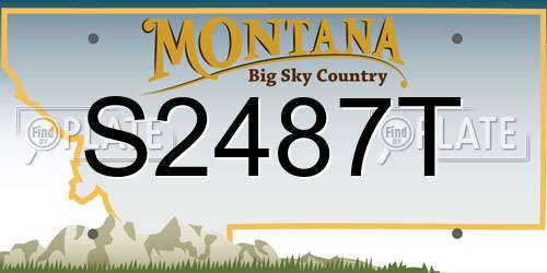 S2487T Montana License Plate