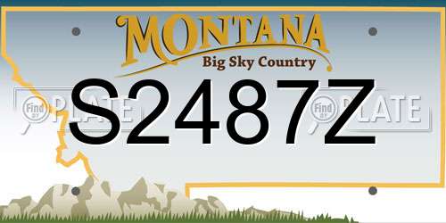 S2487Z Montana License Plate