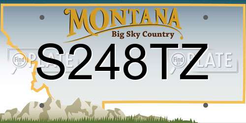 S248TZ Montana License Plate