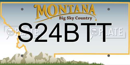 S24BTT Montana License Plate