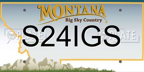 S24IGS Montana License Plate