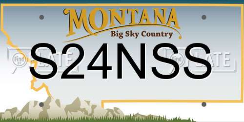 S24NSS Montana License Plate