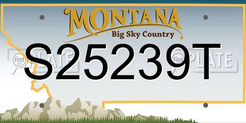 S25239T Montana License Plate