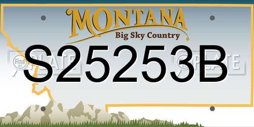 S25253B Montana License Plate